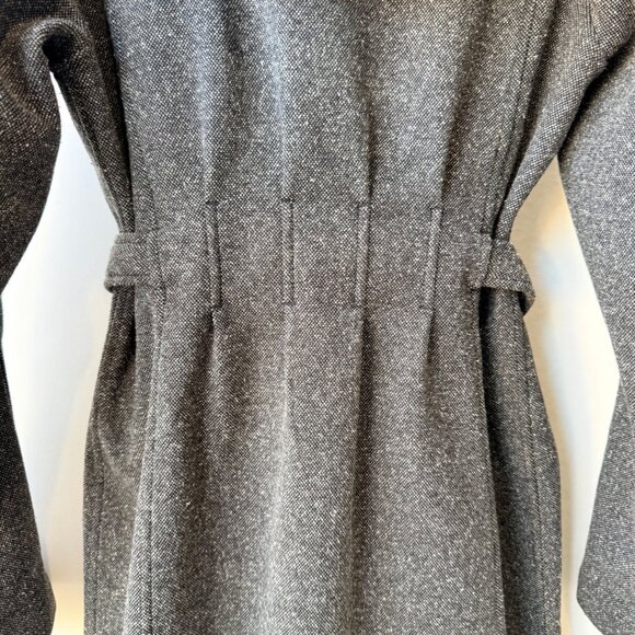 Lululemon Apres Sport Hooded Belted Tweed Trench Jacket Women’s Size 10 Gray Q8 - Picture 9 of 12